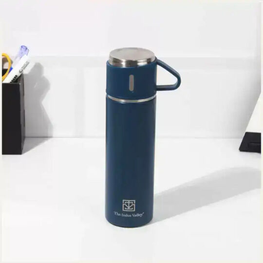 The Indus Valley Pro-hydro Stainless Steel Vacuum Insulated Flask with Drinking Mug Lid, Hot & Cold Bottle, 500 ml