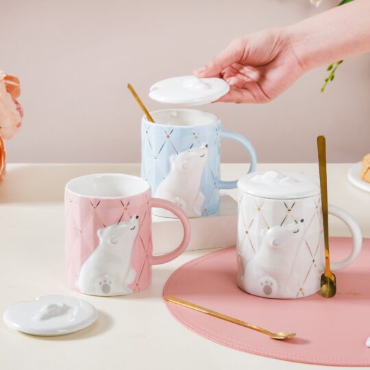 Nestasia Bear Mug With Lid And Spoon - view 2