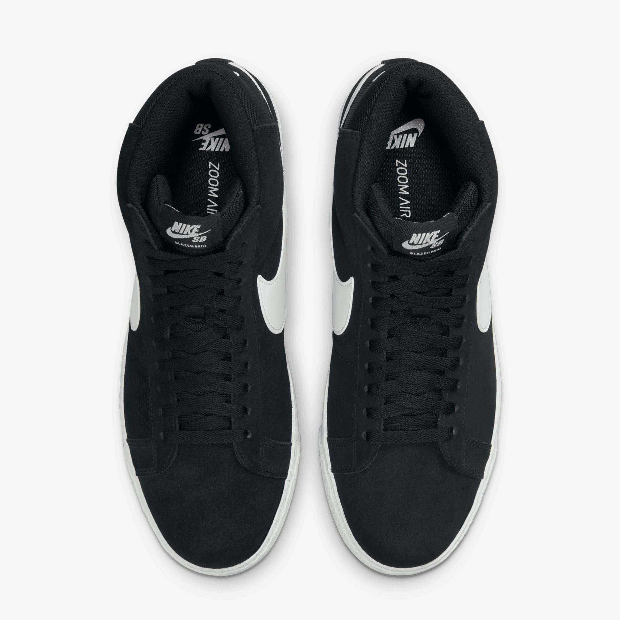 Nike | SB ZOOM BLAZER MID { BLACK/WHITE-WHITE-WHITE - view 2