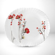My Borosil Larah by Borosil Chrys Red Noodle / Soup Plate Set