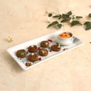 Wonderchef Teramo Stoneware Rectangular Platter 12" x 6" - Marble White