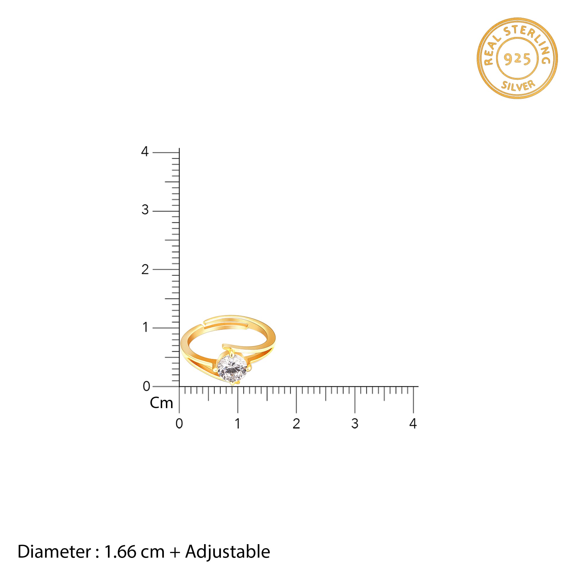 GIVA Jewellery Anushka Sharma Golden Gleam Dream Ring - view 5