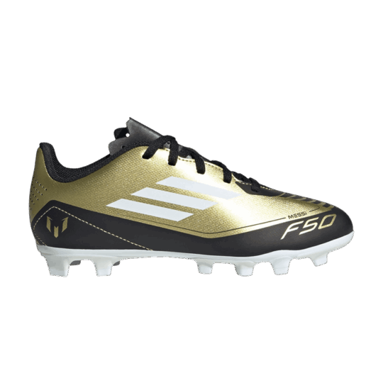 adidas F50 Club Flexible Ground Messi Gold Metallic Cloud White Core Black (GS)