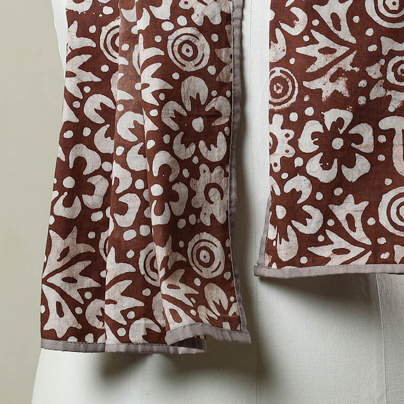 STOLES & SCARVES Brown - Cotton Hand Batik Print Stole 08 - view 3
