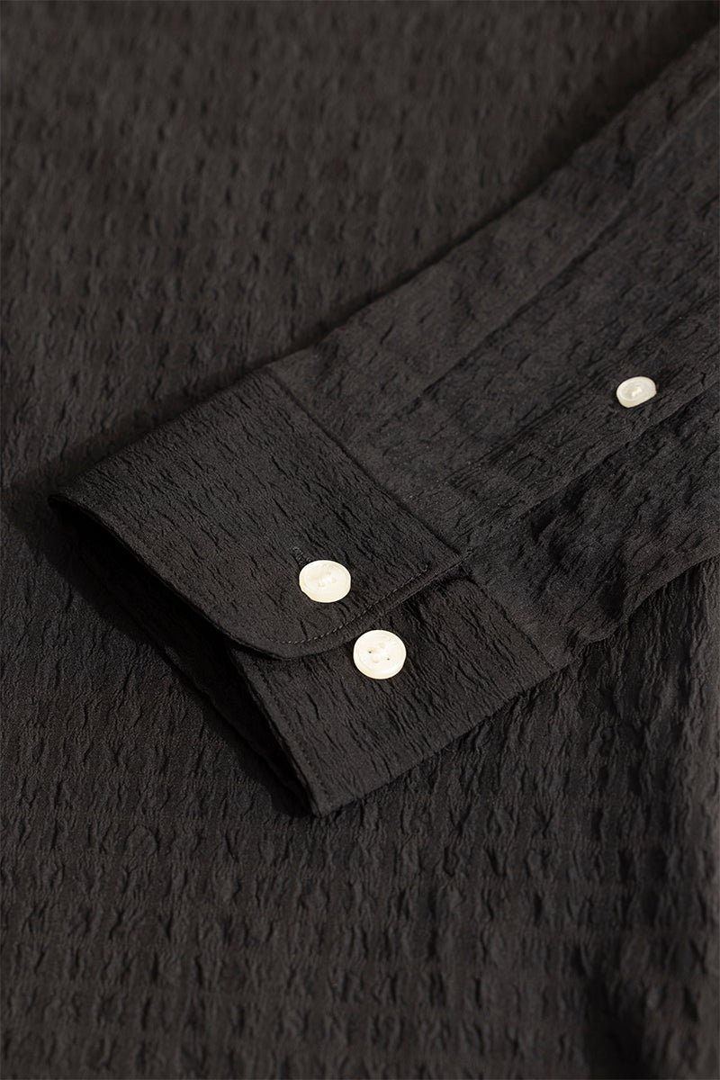 SNITCH AiryCheck Black Seer Sucker Shirt - view 7