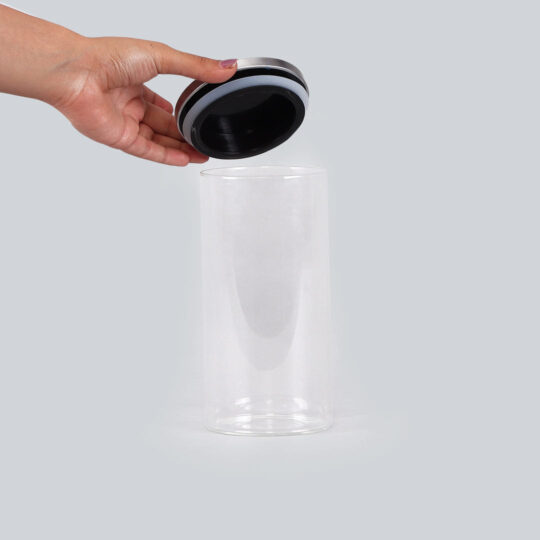 Wonderchef Classic Borosilicate Round Glass Air Tight Jar 1350ml - view 2