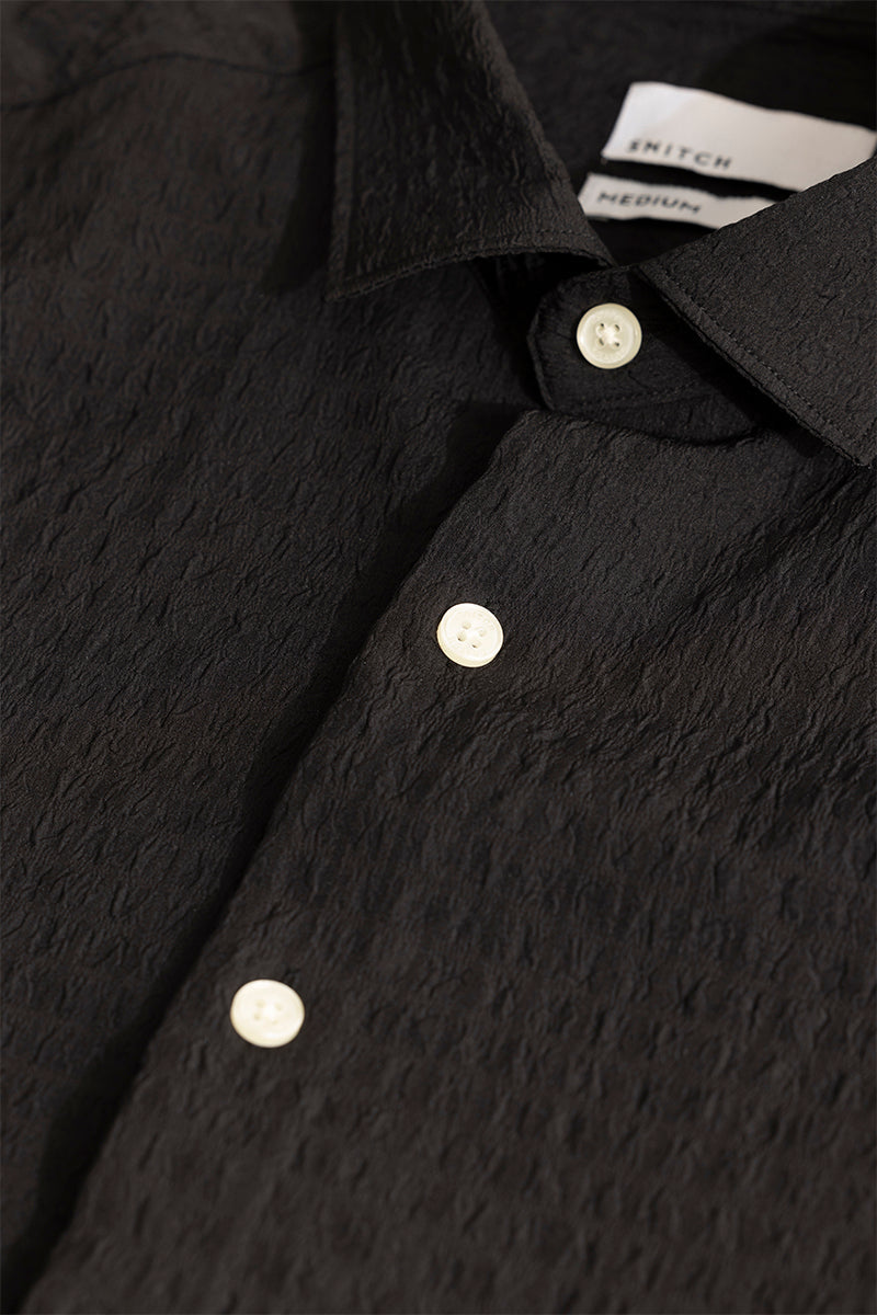 SNITCH AiryCheck Black Seer Sucker Shirt - view 2