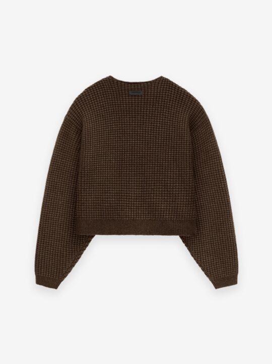 ESSENTIALS Women's Heavy Waffle Cropped Sweater - view 2