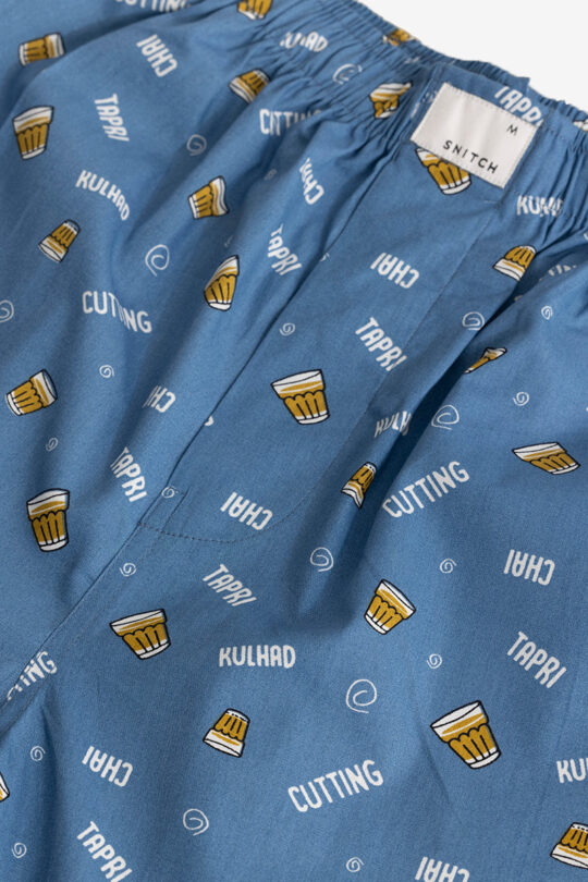 SNITCH Chai Print Blue Pyjama - view 2