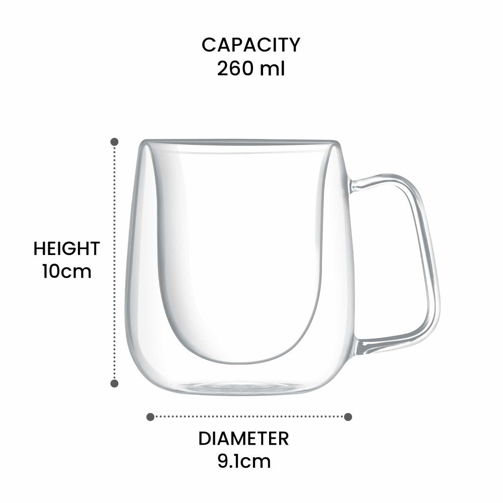 Double Wall Tea/Coffee Glass Mug (Treo by Milton) - view 6