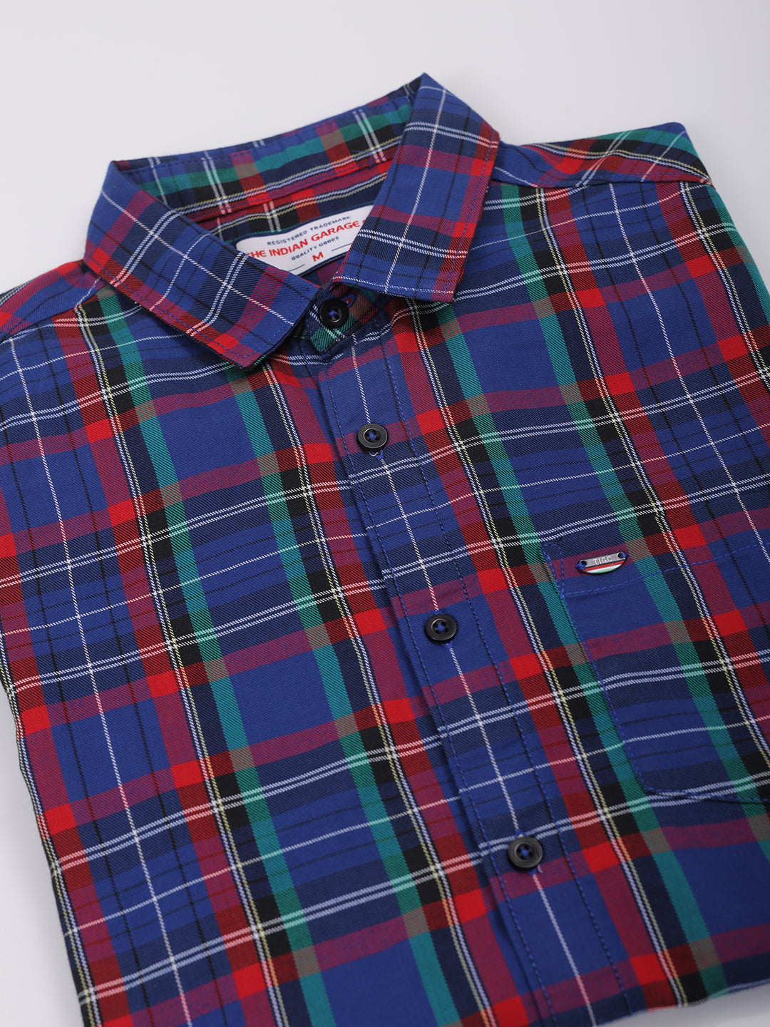 The Indian Garage Co Men's Purple Slim Fit Checked Shirt - view 7