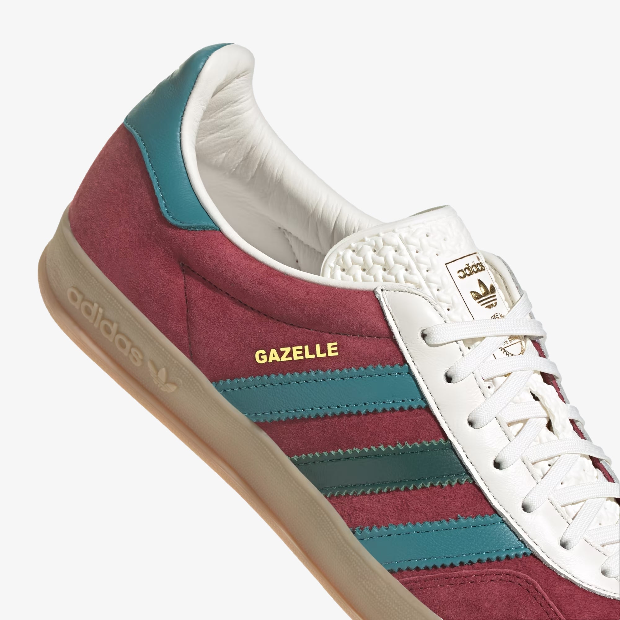 Adidas Originals | GAZELLE INDOOR { BURGUNDY/GREEN - view 4