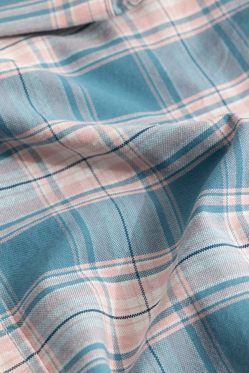 SNITCH Tartan Square Blue Checks Shirt - view 9