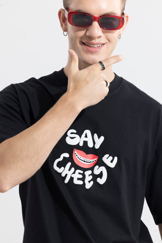 SNITCH Grow Back Black Oversized T-Shirt - view 2
