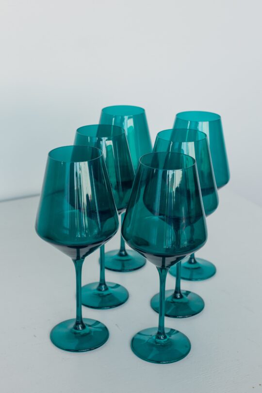 RH Signature Co. Estelle Colored Wine Stemware - Set of 6 {Emerald Green} - view 2