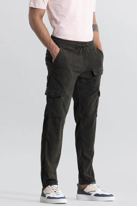 BlackTree Cullin Olive Corduroy Cargo Pant