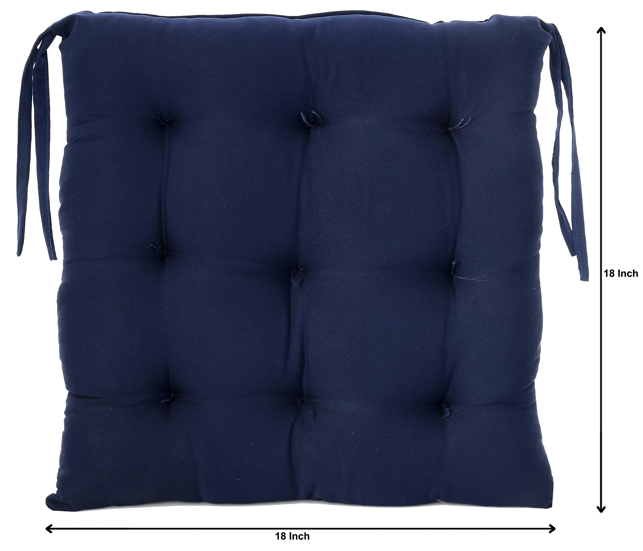 Kuber Industries Microfiber Chair Pad|Chair Cushion Pad for Office, Home|Sitting Cushion|Seat Cushion for Chair (Navy Blue) - view 6