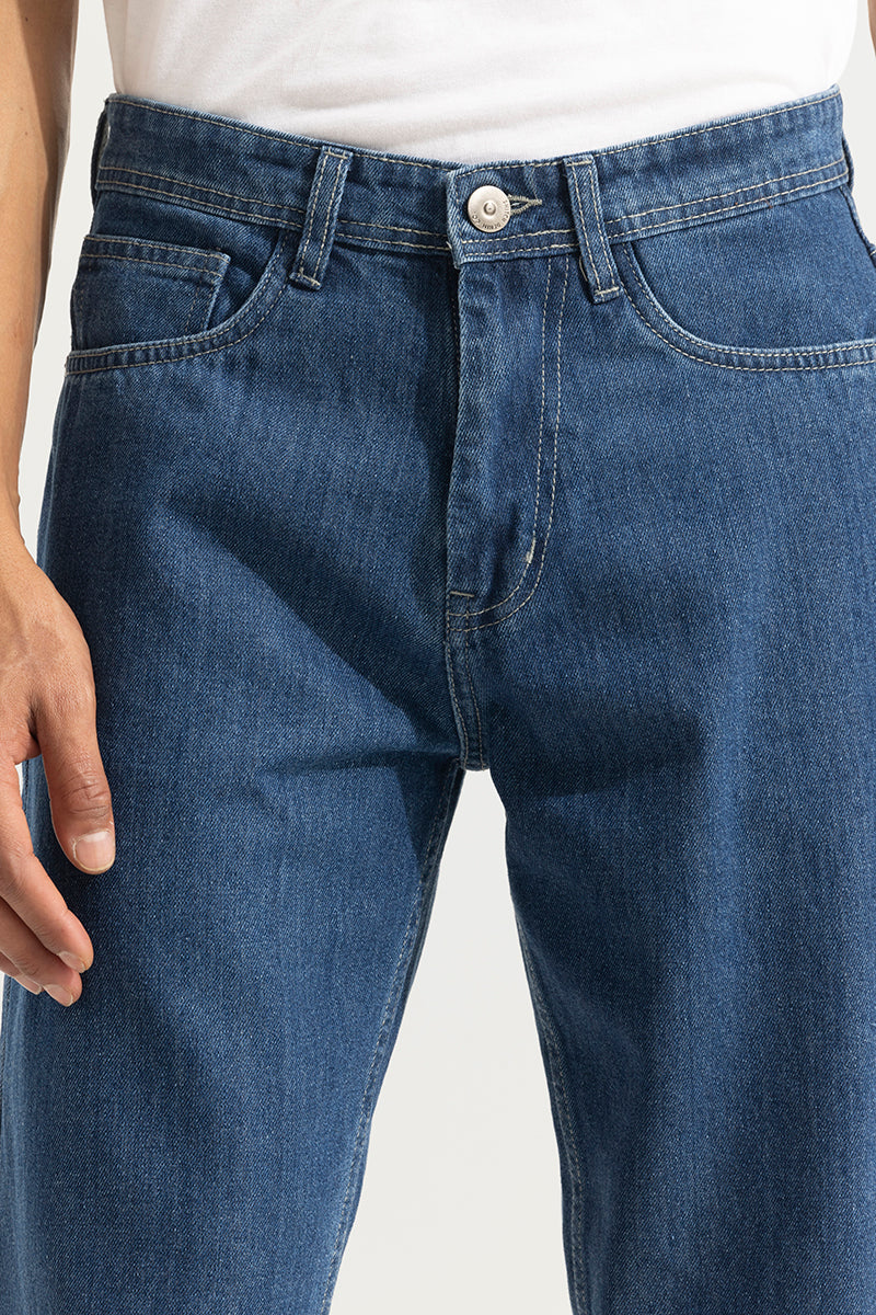 SNITCH Funkflex Blue Baggy Fit Jeans - view 9