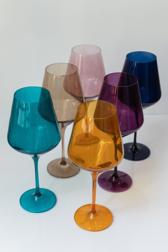 Estelle Colored Glass Estelle Colored Wine Stemware - Set of 6 {Fall Mixed Set}