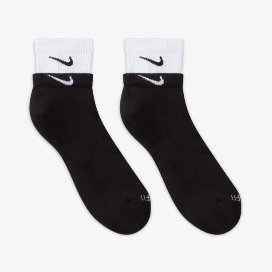 Nike | Everyday Plus Cushioned Training Ankle Socks { Black/white/black - view 2
