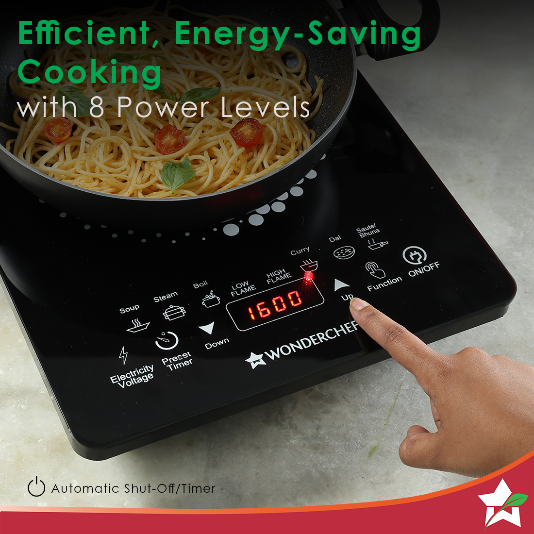 Wonderchef Swift Induction Cooktop with 8 Power Settings|2200 Watt - view 5