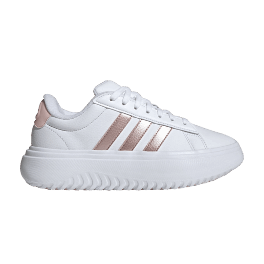 adidas Grand Court Platform Cloud White Sandy Pink Met. Sandy Pink (Women's)