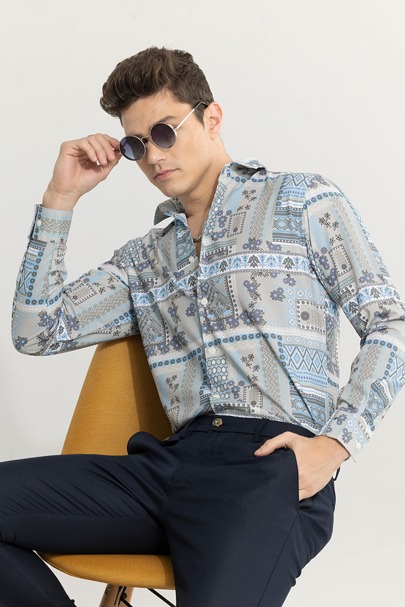 SNITCH Afroart Light Grey Shirt - view 3