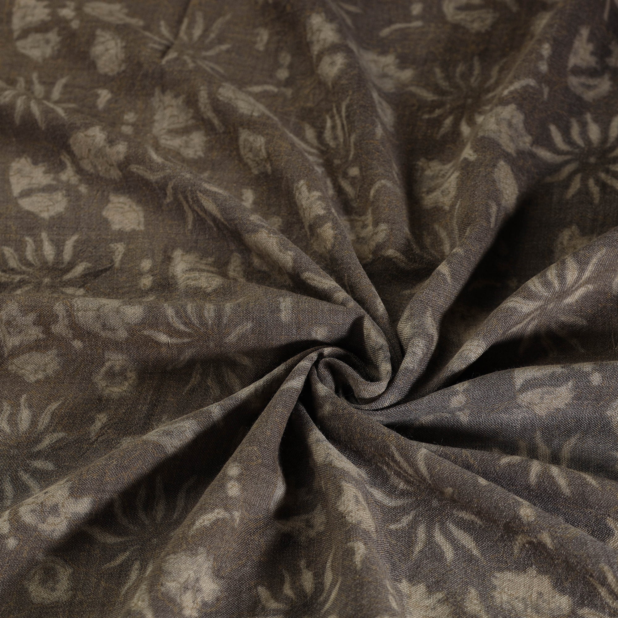 HAVELI CHRONICLES Brown - Pure Wool Handloom Akola Print Fabric 04 - view 4
