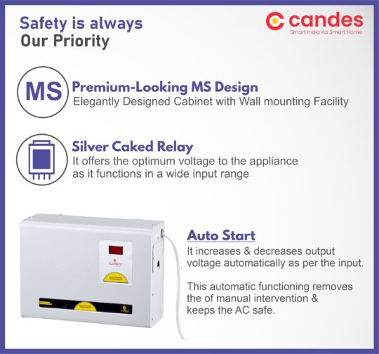 Candes-store Crystal Stabilizers for Inverter/ Split/ Window AC upto 2 Ton 5KVA (130 V-285 V) - view 2