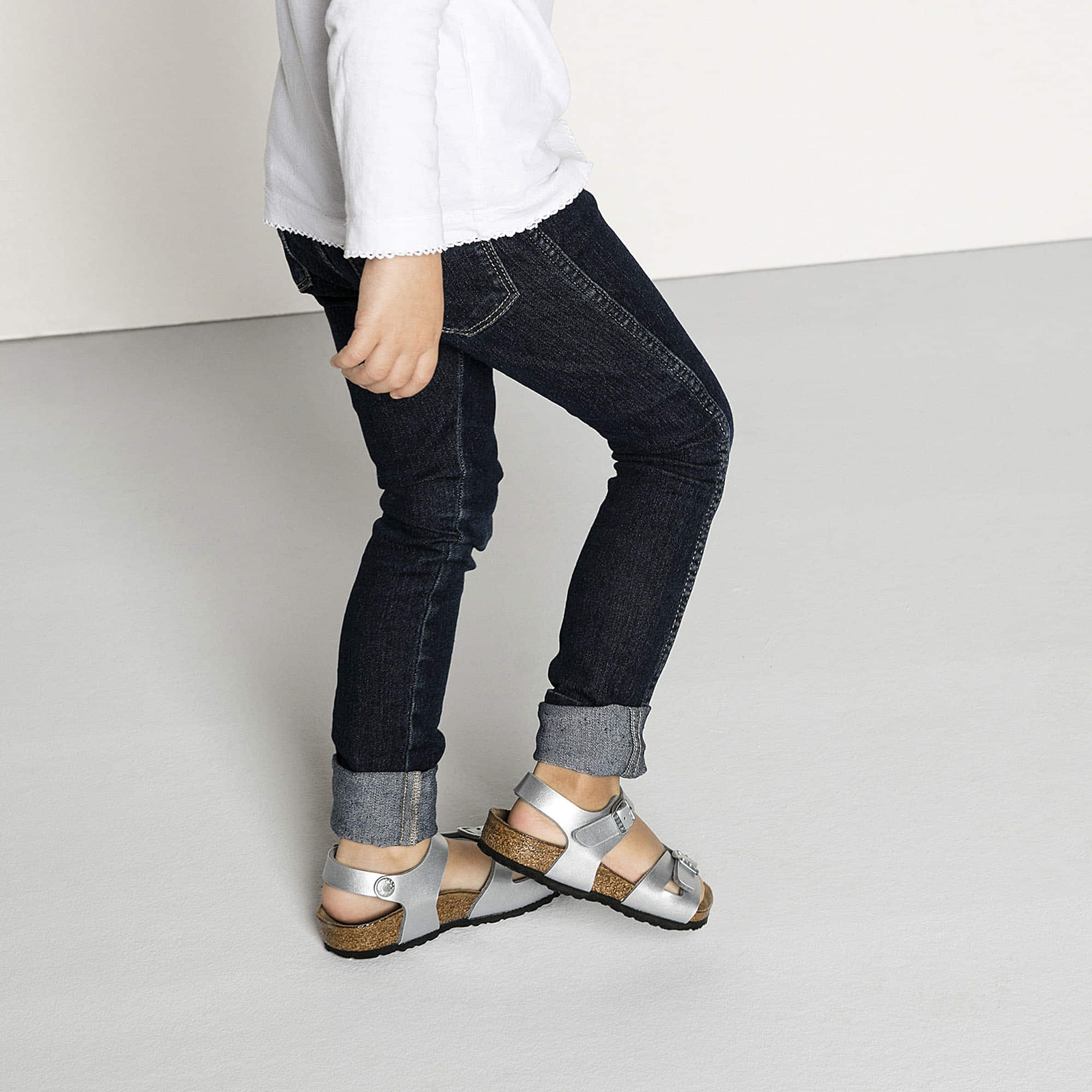 Birkenstock Rio Kids Birko-Flor – Silver Silver - view 6