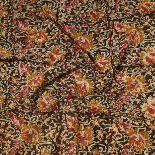 SOUTH KARGHA Brown - Kalamkari Block Printed Cotton Precut Fabric (1.2 meter) 76 - view 2