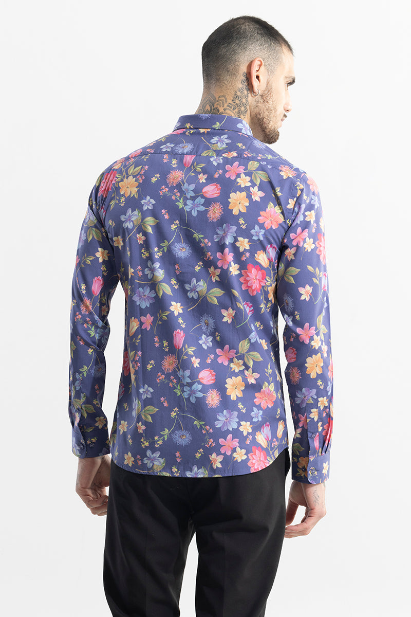 SNITCH Botanic Bloom Blue Shirt - view 9