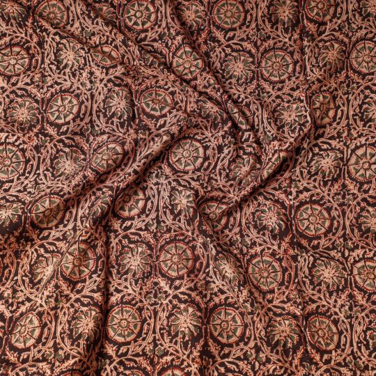 SOUTH KARGHA Brown - Kalamkari Block Printing Cotton Precut Fabric (1.8 meter) - view 2