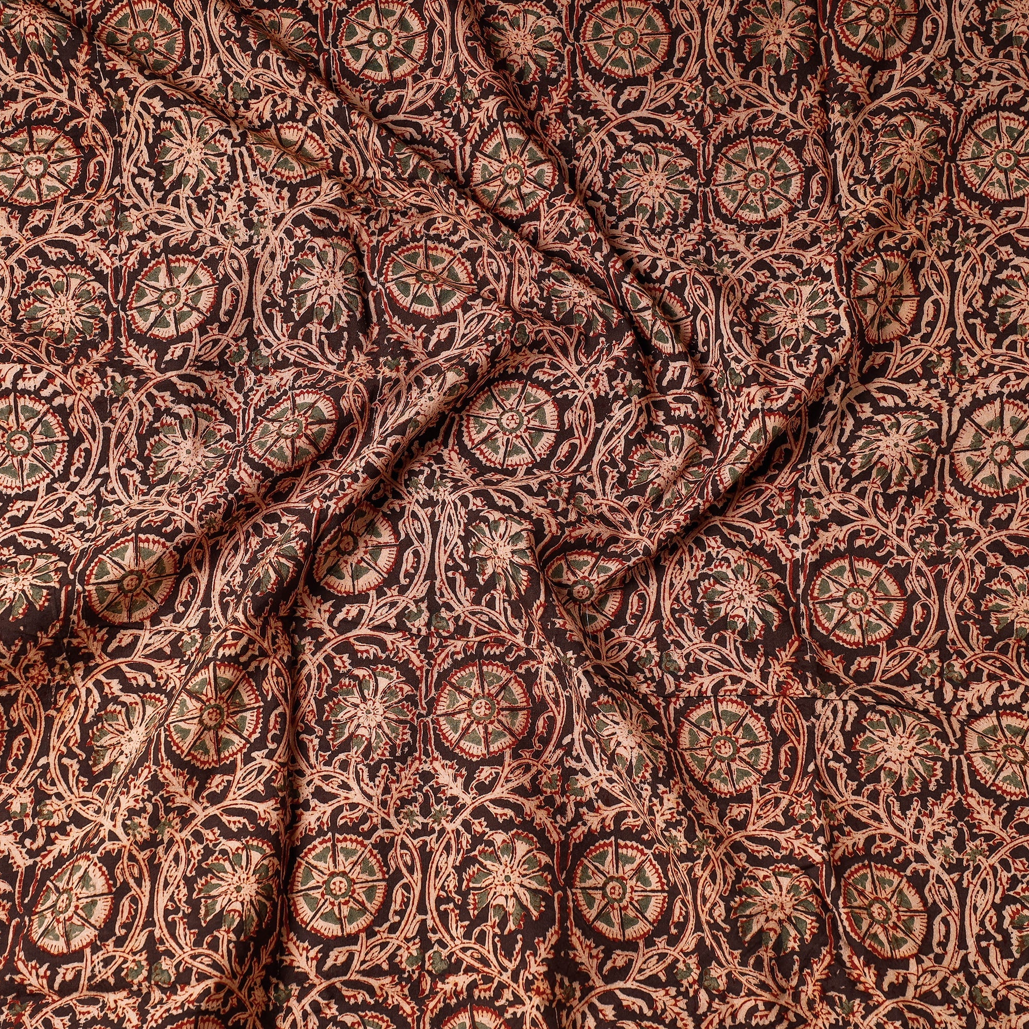 SOUTH KARGHA Brown - Kalamkari Block Printing Cotton Precut Fabric (1.8 meter) - view 2