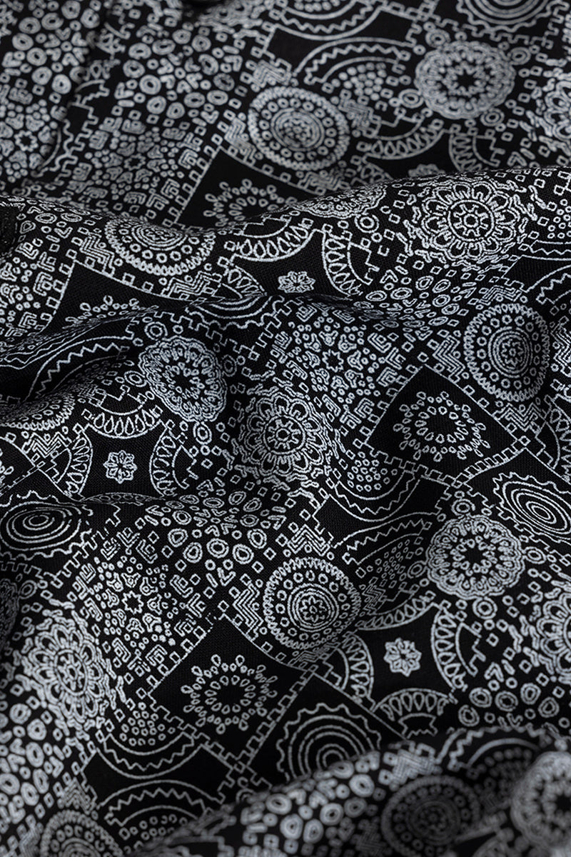 SNITCH Imprint Motif Black Shirt - view 7