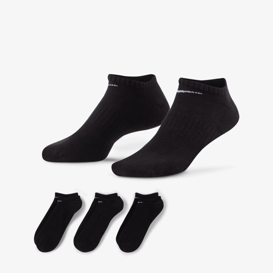 Nike | Everyday Cushioned Training No-show Socks { Black/white