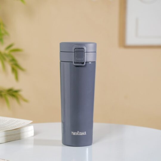 Nestasia Thermox Double Wall Insulated Travel Mug With Strainer Onyx Grey 500ml