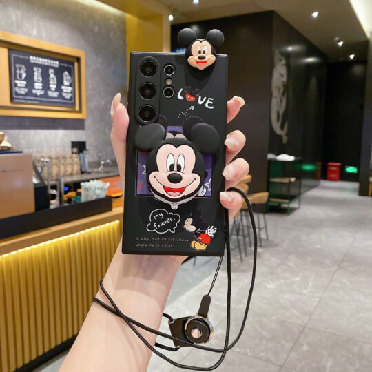 Million Cases Cute Cartoon Mirror Bracket Case - Samsung - view 2