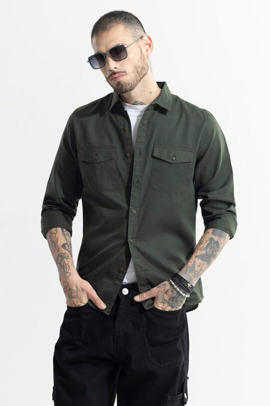 SNITCH Kameron Olive Shirt