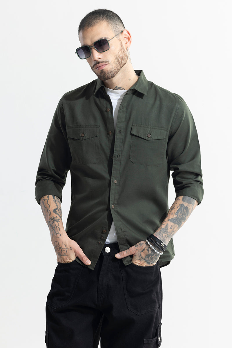 SNITCH Kameron Olive Shirt