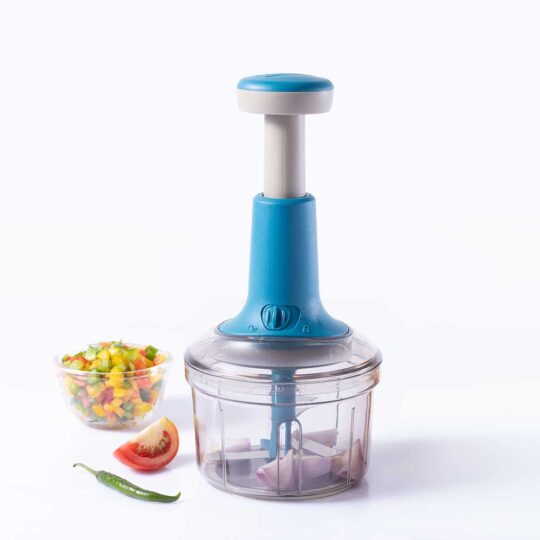 Glory Push Chopper | 800 ml | 3 Stainless Steel Blades by blacktree
