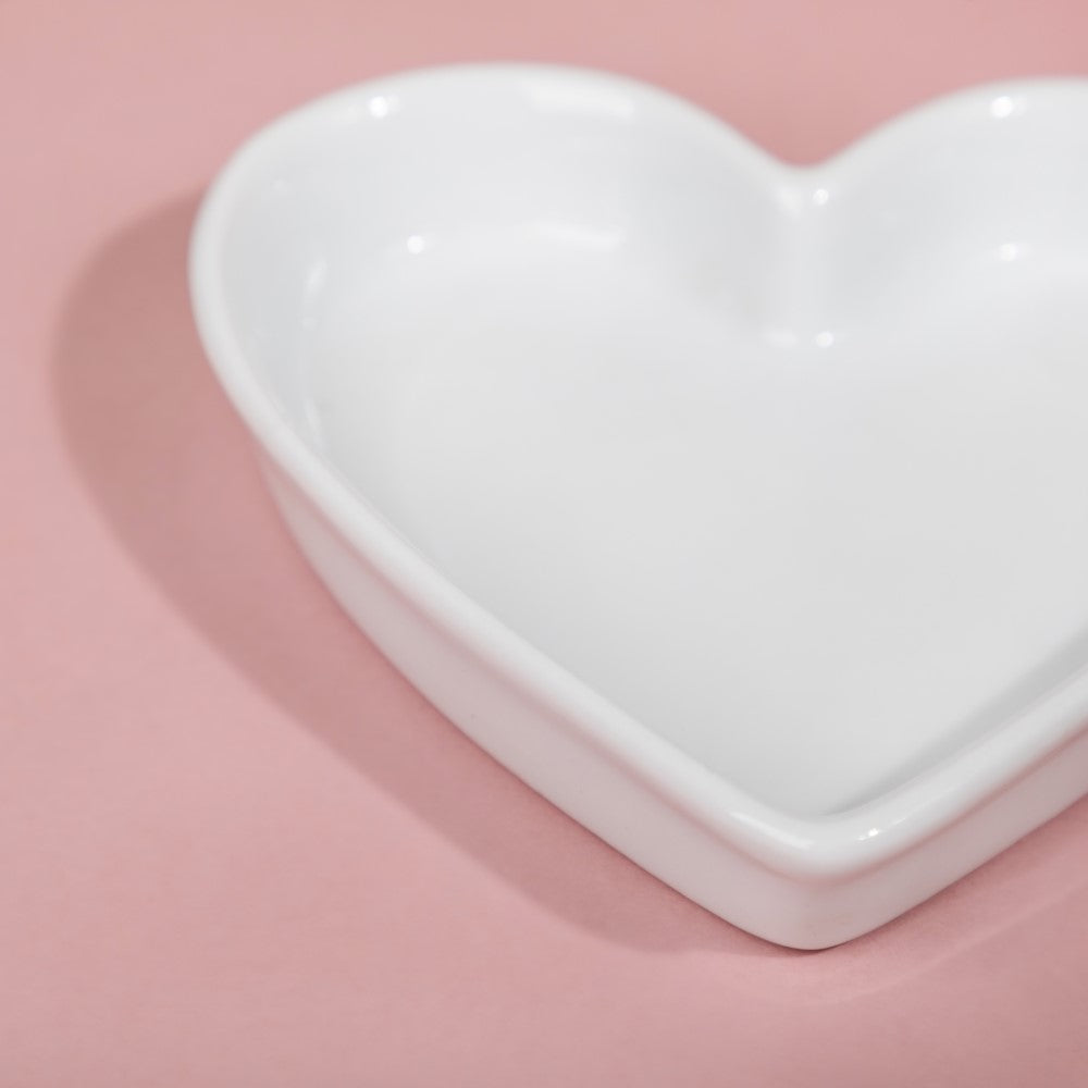 Nestasia Riona Heart Ceramic Small Dish White - view 6
