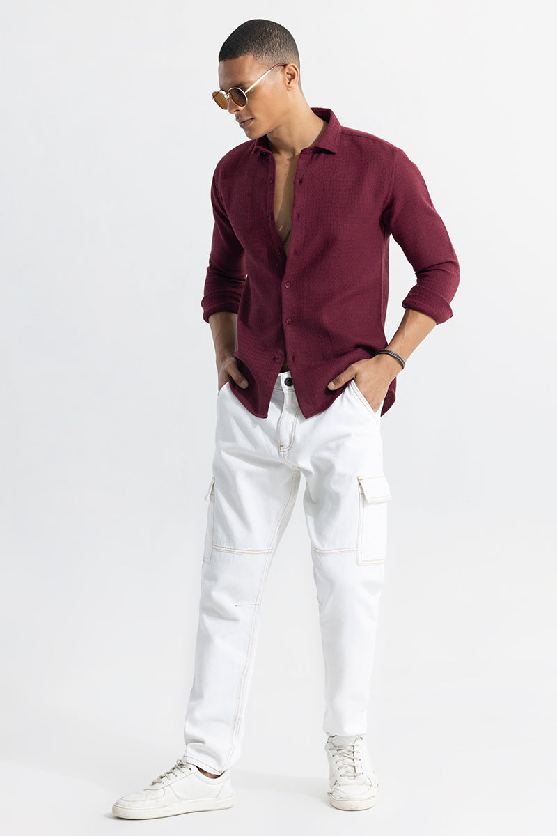 SNITCH RelaxKnit Maroon Shirt - view 3