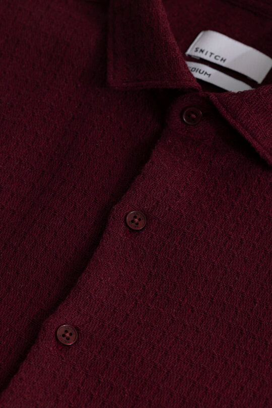 SNITCH RelaxKnit Maroon Shirt - view 2