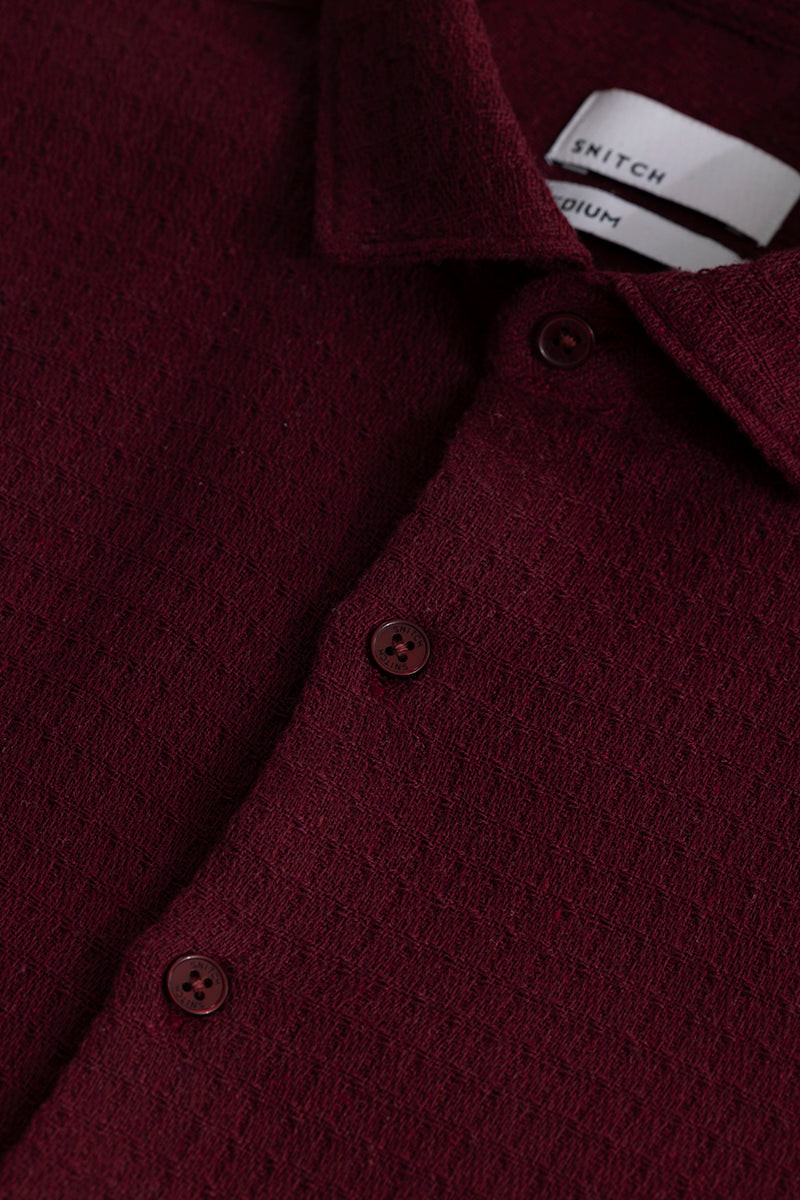 SNITCH RelaxKnit Maroon Shirt - view 2