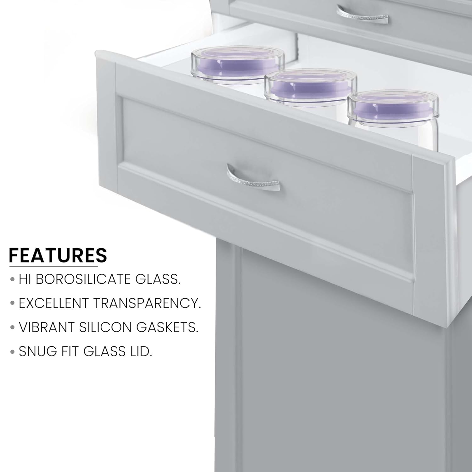 Alin Jar With Glass Lid (Treo by Milton) – Transparent - view 3