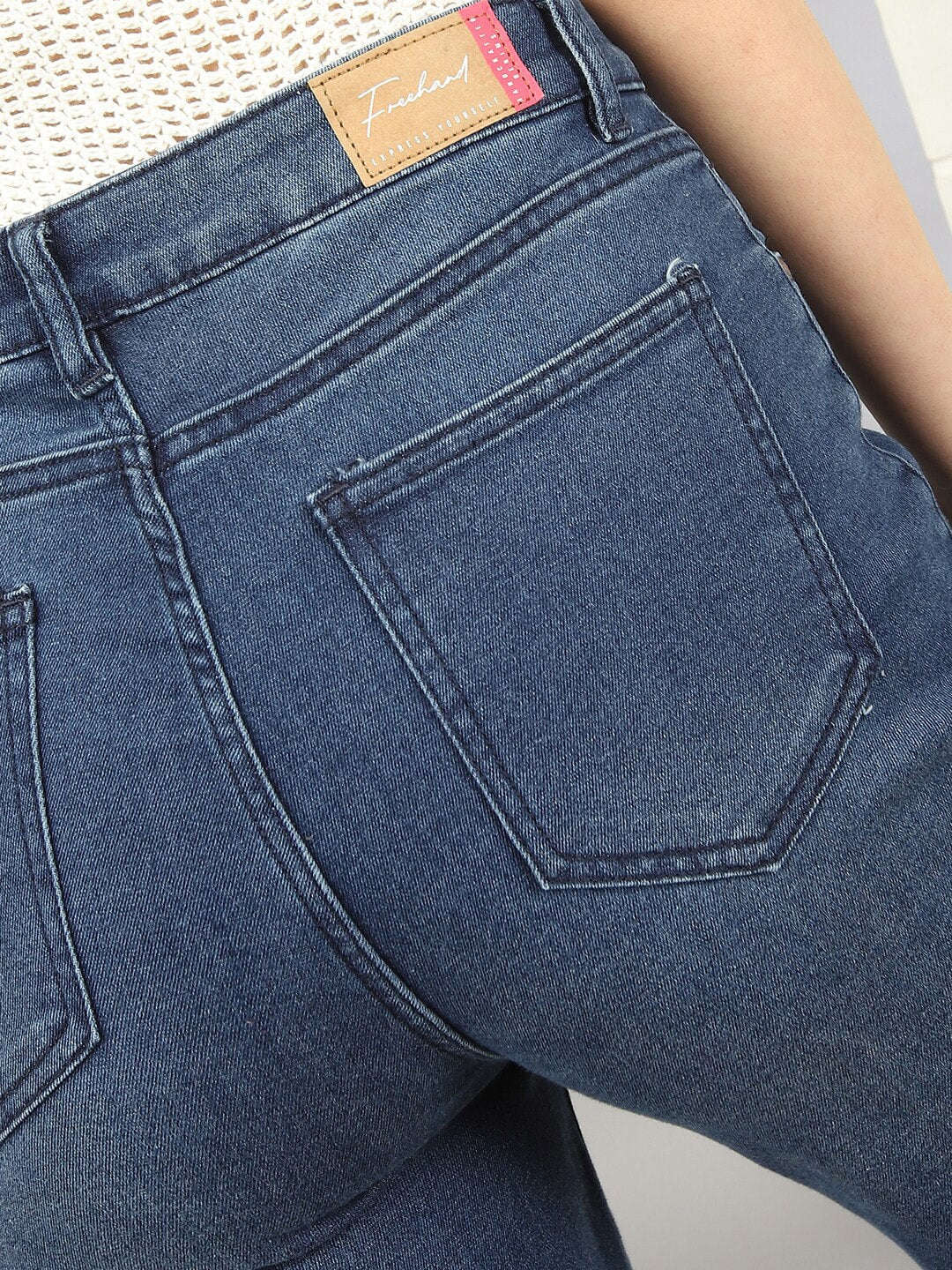 Freehand By The Indian Garage Co Women Wide Leg Jeans With Tie N Dye Detail - view 7