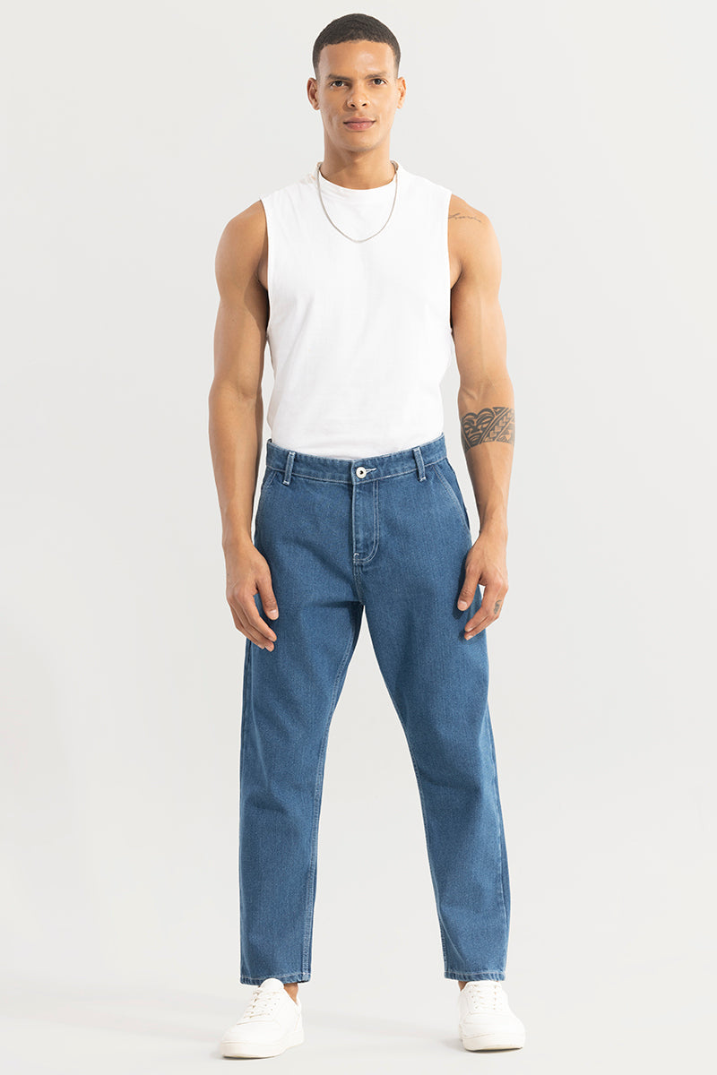 SNITCH ShadowTwill True Blue Baggy Jeans - view 3