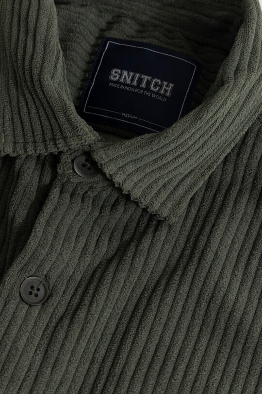 SNITCH Cozy Cord Olive Shirt - view 2