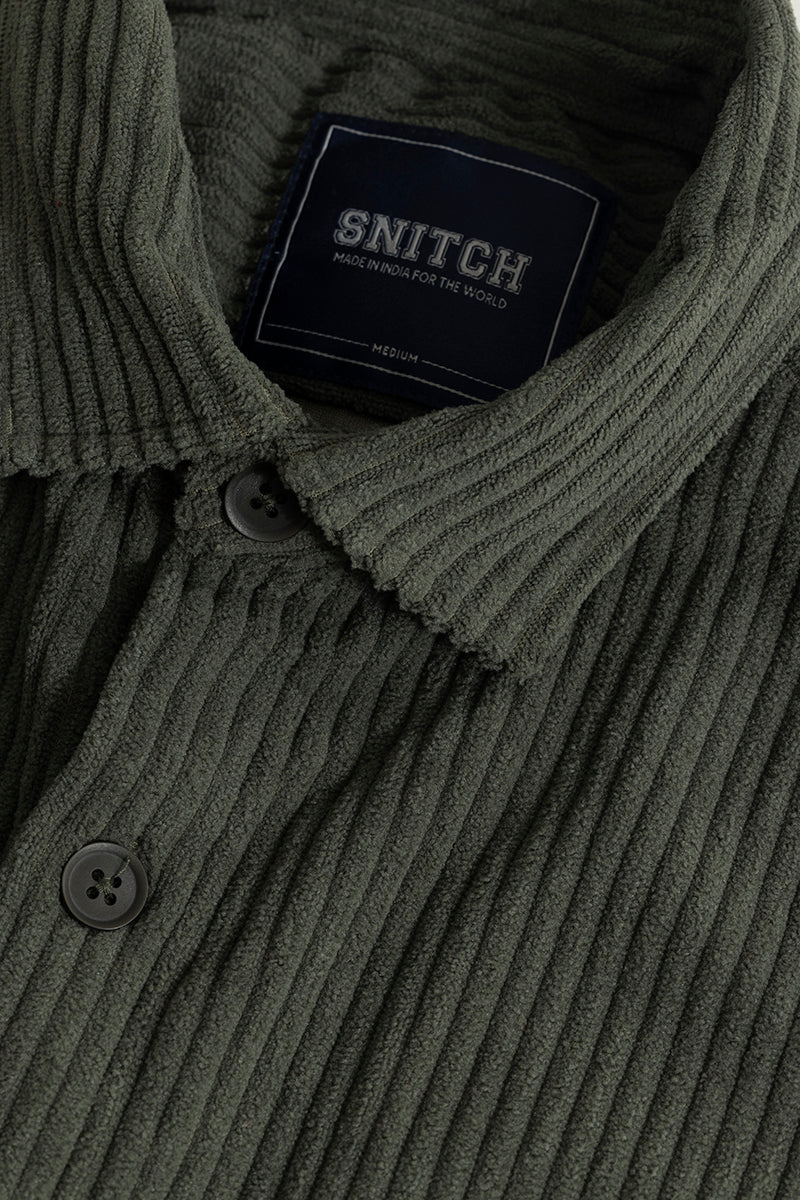 SNITCH Cozy Cord Olive Shirt - view 2